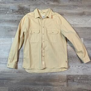 BDG Beige Utility Button Down Shirt Large Urban Outfitters Workwear